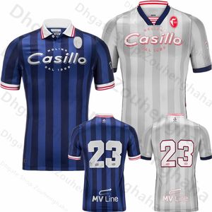 LC23 x SSC Bari Soccer Jerseys 2023 24 Botta W.CHEDDIRA D'ERRICO Maiello Scavone Silver Navy Manga Longa Camisas de Futebol