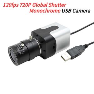 Webbkameror 120FPS Global Shutter USB Camera 720p OV9281 Monochrome 1MP Network Camera 1280x720 med 5-50 mm Variable CS Lens High-Speed ​​Capture J240518