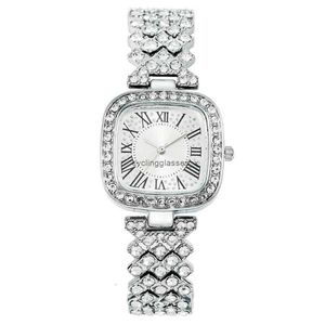 New Square Diamond Full Sky Star Fashion Womens Watch Bracelet