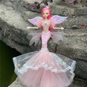 Dolls Kolorowe syreny dla lalek Rainbow Princess Toys Dzieci udają, że grają w pokoju gier Udekoruj zabawki świąteczne prezenty S2452202 S2452201