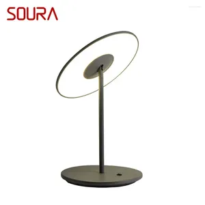 Bordslampor Soura Modern lampa Simple Creative Design Desk Light Home Led Dekorativ för Foyer Living Room Office Bedside