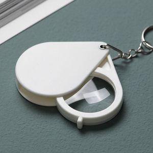 Mini Keychain Pocket Magnifier Diamond Jewelry Loupe Portable Foldable Magnifying Glass Eye For Jeweler Flexibility Reading Tool