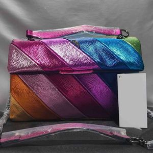 Kurtg Eagle Head Designer Bag Womens Rainbow Contrastショルダーバッグワンショルダーメッセンジャーバッグ財布231115