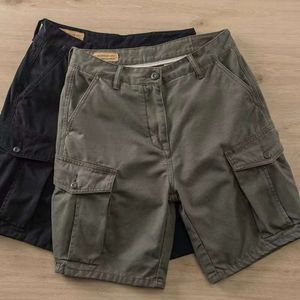 Marca da moda Yuwen Le Casual Workwear Shorts para calças de tendência masculina do Instagram, calças de bolso multi -bolso de tamanho grande M522 24