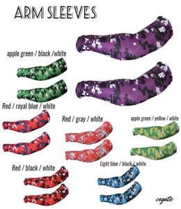 2017 New Camo Compression Sports Arm Sleeve Moiseuring Wicking Softball Baseball Cycling Elite Arm Sleeve 121 Colors3178144