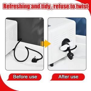 10Pcs Cord Wrapper wall Hook Wire Cord Cable Organizer Air Fryer Coffee Machine Wrap Cable Protector Winder Household Appliances