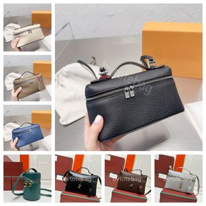 Toptan LP19 Akşam Çantası Çanta Kadın Loro Piyano Tasarımcı Omuz Crossbody Lychee Desen Cowhide Debriyaj Cüzdan Kutu ile Renkli Çeşitlilik