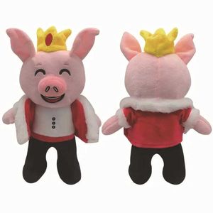 Фаршированные плюшевые животные 30 см мультипликационные технологии 1 -футовая физическая передняя плюшевые игрушки 30 см Аниме Симпатичные мягкие фаршированные куклы свиней для детей на день рождения Рождество Q240521