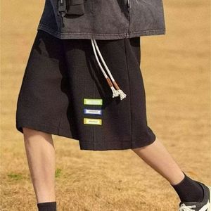 Chao Shangdun의 새로운 게으른 한국 버전의 Thin Men 's Casual Shorts, Long Straight Leg High 허리 바지, 자른 바지 M522 16