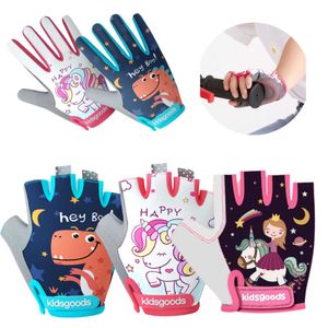 Kids Cycling Half Finger Skate Child Mountain Bike Bicycle Sports Gloves for Boys and Girls Children L2405