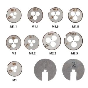 XCAN M1-M2.5 Metric Tap and Die Set Mini NC Skruvtråd Plugs TAPS HSS Steel Hand Screw Tap Die Wrench Set Hand Tools