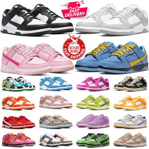 Panda shoes for men women designer sneakers Active Fuchsia White Black Triple Pink Syracuse Rose Whisper GAI Grey Fog lows mens sports trainer