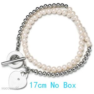 Tiffanyjewelry mode lyxhalsband designer smycken hjärthänge tiffanyjewelry hjärta halsband form dubbel däck kedjor halsband armband 812