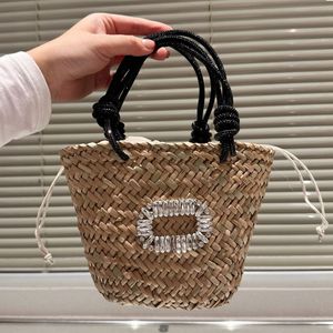 Designer väskor lyxiga totes strandväska högkvalitativ kvinnor halm korg raffia väv koppling väskor handväskor tote pures original sommarväska