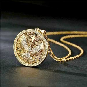 Pendant Necklaces Exit Hollow Spirit Medal Pendant Necklace Suitable for Women Clavicle Chain Protector Jewelry Birthday Gift d240522