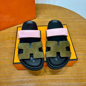 Top Quality Luxury Shoes Classic Shoes Women's/Men's Slippers Leather Material Non-Slip Wear Rubber Sole Summer Leisure Beach Flat Slippers Original Box Packaging.