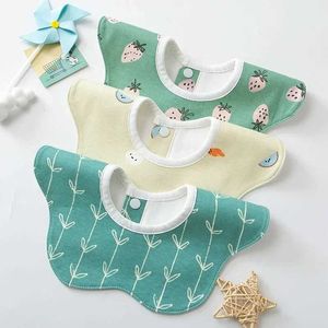 Bibs Burp panos de 360 graus para meninas e meninos recém -nascidos alimentando babadores aventais à prova d'água saliva toalhas bandanas roupas de algodão produtos de algodão D240522