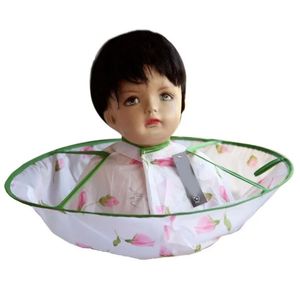 Kids Floral Animal Print Foldable Salon Apron Waterproof Hair Cutting Cloak Umbrella Cape Home Hairdressing Cape Cover Cloth