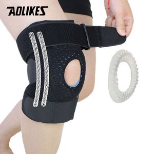 AOLIKES 1PCS Meniscus Pads Silica Gel Kneepads Hiking Running Basketball Support Breathable Sports Knee Protector L2405