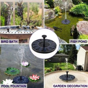 Decorações de jardim Decoração da fonte solar Spray de bomba de água de 16 cm flutuando para piscinas