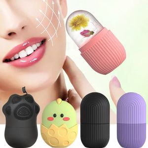 Silicone Ice Cube Trays Beauty Lifting Ball Face Massager Contouring Eye Roller Treatment Reduce Acne Skin Care Tool 240513