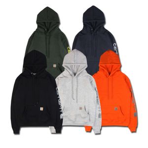 Bozuk Sınır Dış Ticaret 22SS Spot Kahart Kirin Kol Baskılı Peluş Hoodie Ceket Sokak Dinlence Toptan