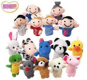 Dolls Baby Plush Toys Finger Puppets Storytelling adereços 10 animais ou 6 bonecas de família Childrens Toys Childrens Gifts S2452201