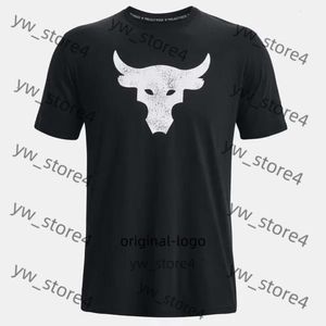 Mens Tshirts Project Rock Brahma Bull Tshirt Casual Fashion Streetwear Homens Men masculino Sportswear Alta qualidade Manga curta Tamanho XS 6xl Summer Dfab