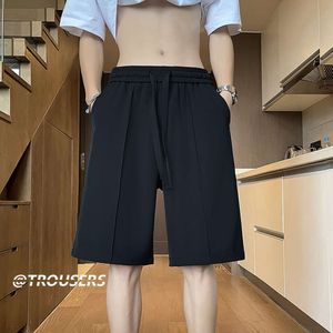 Ice silk suit shorts for men's summer thin high-end straight leg shorts, loose and oversized trendy casual pants M522 20
