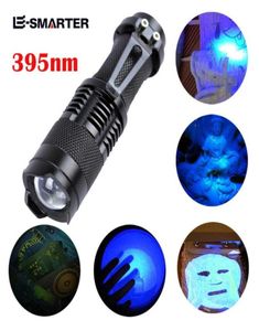 UV Ultra Violet Tactical LED Blacklight Light 395 NM検査ランプトーチランタン防水力5920274