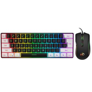 Keyboard Mouse Combos 61Keys Wired White Black Rgb Gaming Office Kit Backlight And For Pubg Gamer 231019 Drop Delivery Computers Netwo Otwo6