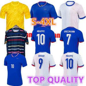 Clube francês 24 25 Jerseys de futebol benzema Giroud Mbappe Griezmann Saliba Pavard Kante Maillot de Foot Equipe Maillots 2024 2025 Camisa de futebol de homens franceses S-4xl