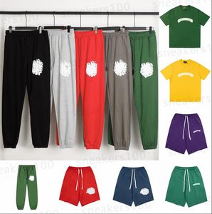 Summer New Mens Pants Designer Czarna zielona piana nadrukowana koszulka z krótkim rękawem dżinsowa para szorty swobodne litera hip hop top męskie damskie łzowe sporty bresowe