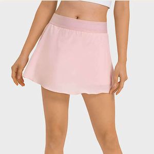 Йога наряды L-31 безопасные теннисные юбки в спортзале гольф бег плиссированная юбка для брюков сексуальные женщины спортивные фитнес