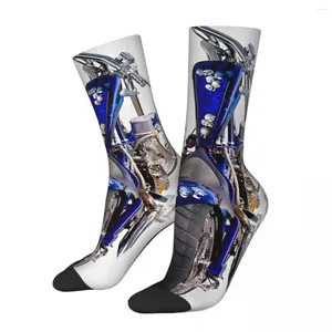 Meias masculinas Black n 'Blue Sock for Men Hip Hop Harajuku Choppers oeste