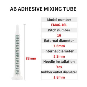 10/20/50/PCS Epoxy Harts Blandande munstycke Statisk mixer Lime Blandningsrörspruta för AB -limpistol Två komponent Liquid Mixer