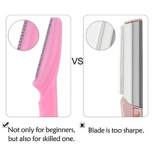 2024 3/4/10Pcs Eyebrow Trimmer Blade Shaver Portable Face Razor Eye Brow Epilation Hair Removal Cutters Safety Razor Woman Makeup for