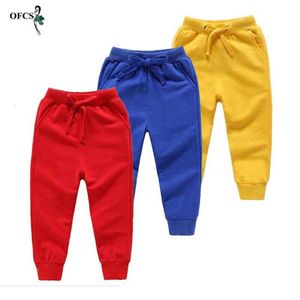 Sprzedawanie dzieci Spring Teenage Boy's Sports Pants Toddler Casual Kids Solid Cotton Spodni Ubrania dziewczynki za 1-10 T L2405