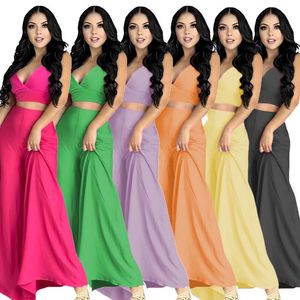 Europäische und amerikanische Damenkleidung Twopiece Set mit fester Farbsutiger Weste hoher Taille Einsatz Weitbein Hosen 240522