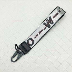 Off Lanyards Key Keychains Chain Rings Clear Rubber Jelly Letter Print Keys Ring Fashion Men Women Canvas Keychain 172 180