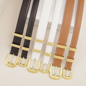 Designer Belt Women Belt Fashion Classic Dress Belts Needle Copper Buckle Real Cow Leather Classical Black White Color Strap Top AAAAA Grade Quality 1.8cm 2.5cm Width