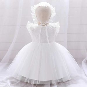 Christening dresses Baby Girls First Birthday Party Dress Baby White Christmas Princess Dress Q240521