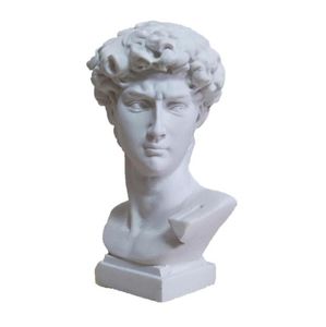 7cm high David head mini resin imitation pster statue European style sculpture decoration hand sketch5356413