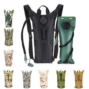 Outdoor Bags 3L hydraulic folding outdoor sports bike water bag backpack military tactical camouflage mountain bag Q240521