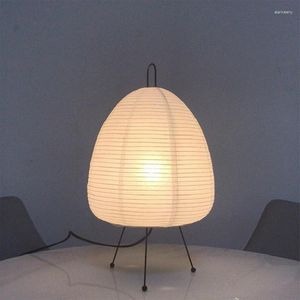 Настольные лампы японская рисовая бумага светодиодная лампа гостиная спальня спальня кровати исследование El Homestay штатив пол
