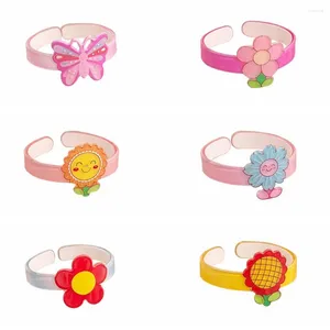 Link Armbänder Mode Schmuck Kinder Cartoon Armband Sonnenblumen Blumen Armband Schmetterling Acryl Kinder Haarseil