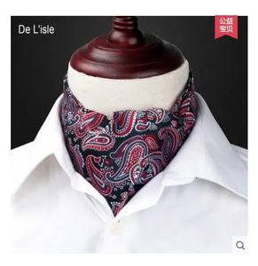 MEN HANKIE NECKTIE PAISLEY ASCOT TIE خمر Cravat البريطاني على الطراز الكاجو 240522