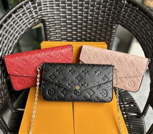 حقيبة مصممة لوكسوريس 3 أكياس سلسلة متعددة فيليسي ، حقائب اليد كروس ، أزياء أزياء النساء أكياس الكتف سيدة حقيبة محفظة لويزفيوت على ظهره على الظهر