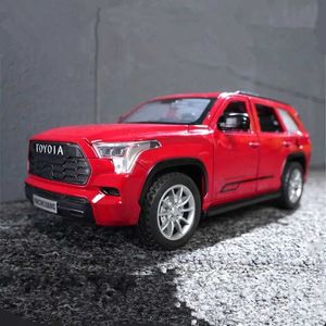 Modello Diecast auto 1/24 Sequoia SUV Auto in lega modello Diecast Metal Off-Road Vehicles Model Simulazione Sound and Light Boys Toy for Children Regalo