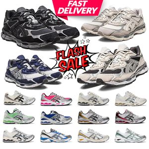 2024 Designer Gel Kayano White NYC Graphite Gray Running Shoes Trainers For Man Women utomhus vandring sko mesh yta andningsbara tjocka botten sneakers storlek 36-45